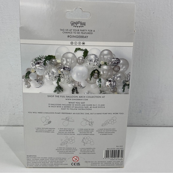 NWT Balloon Arch kit Birthday banner Table cloth Hot cups Curling Ribbon lot - Picture 5 of 17